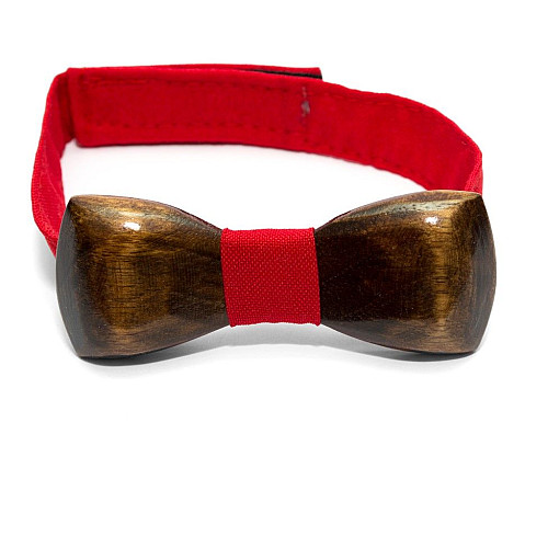 Набор деревянная галстук бабочка Gofin для сына и отца Объёмная GBDH-9010