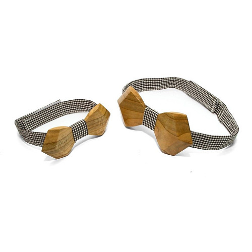 Набір дерев'яний краватка метелик Gofin для сина та батька GBDH-9011