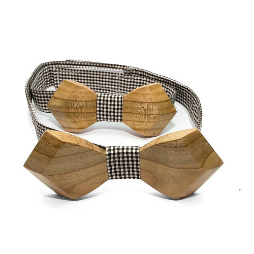 Набір дерев'яний краватка метелик Gofin для сина та батька GBDH-9011