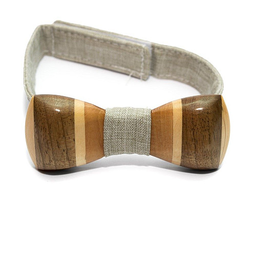 Набор деревянных галстук бабочек Gofin для сына и отца светлая-темная матовый GBDH-9016