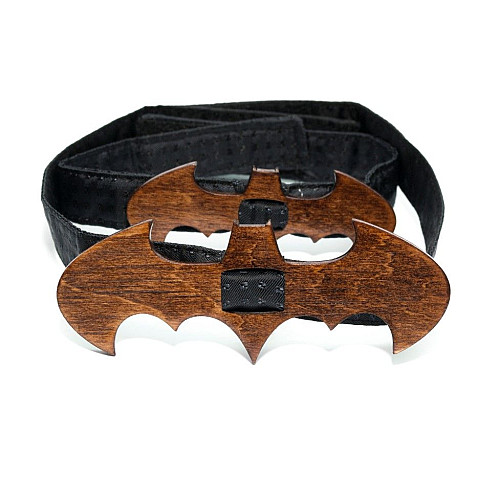 Набір дерев'яний краватка метелик Gofin для сина та батька бетмен GBDH-9018
