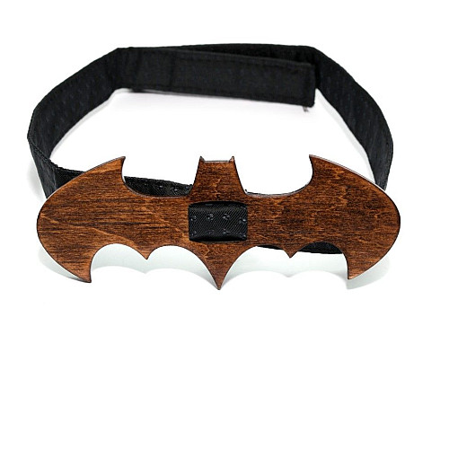 Набір дерев'яний краватка метелик Gofin для сина та батька бетмен GBDH-9018