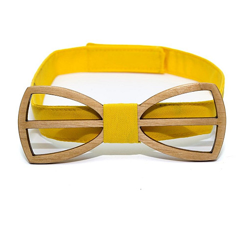 Набір дерев'яний краватка метелик Gofin для сина та батька з вирізом GBDH-9023