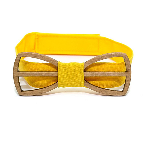 Набір дерев'яний краватка метелик Gofin для сина та батька з вирізом GBDH-9023