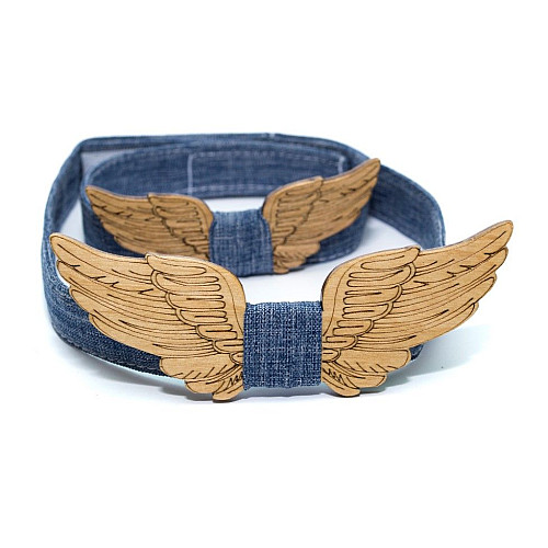 Набір крила дерев'яний краватка метелик Gofin для сина та батька GBDH-9025