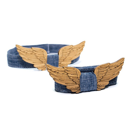 Набір крила дерев'яний краватка метелик Gofin для сина та батька GBDH-9025