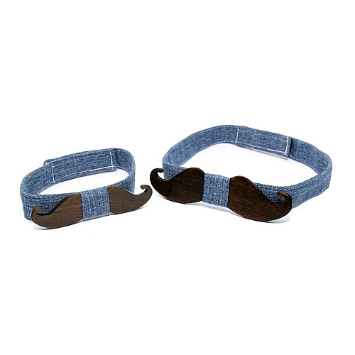 Набір вуса дерев'яний краватка метелик Gofin для сина та батька GBDH-9027