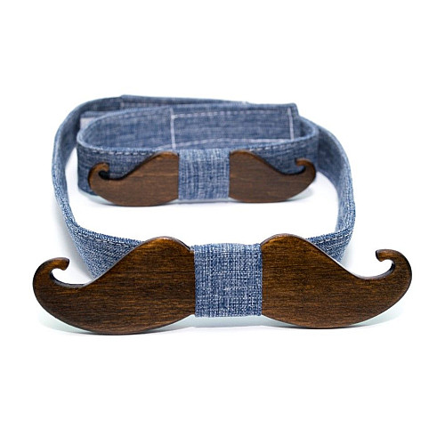 Набір вуса дерев'яний краватка метелик Gofin для сина та батька GBDH-9027