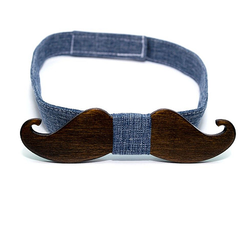 Набір вуса дерев'яний краватка метелик Gofin для сина та батька GBDH-9027