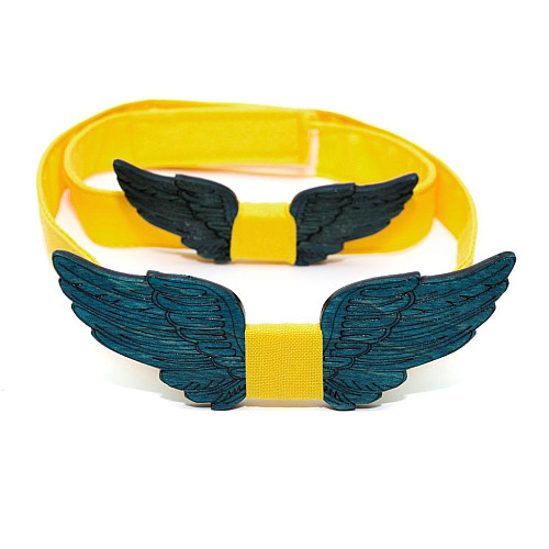 Набір крила дерев'яна краватка метелик Gofin для сина та батька GBDH-9029