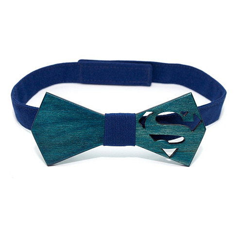 Набір супермен дерев'яна краватка метелик Gofin для сина та батька GBDH-9030