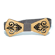 Деревянная галстук бабочка Gofin с узором GBDH-9037