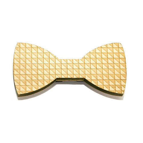 Деревяний краватка метелик з трикутниками GBDK-5001