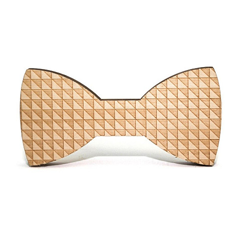 Деревяний краватка метелик з трикутниками GBDK-5001