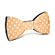 Деревяний краватка метелик в горошок GBDK-5004
