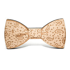 Деревяний краватка метелик з візерунком GBDK-5005