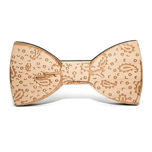 Деревяний краватка метелик з візерунком GBDK-5005