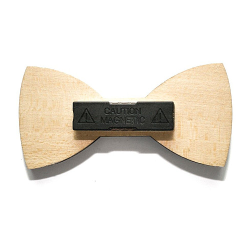 Деревянная галстук бабочка с квадратиками GBDK-5006