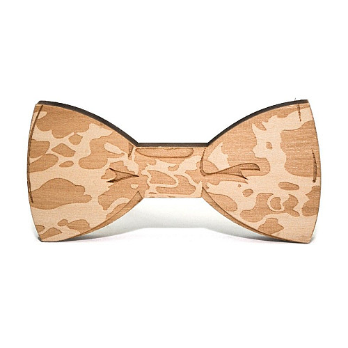 Деревяний краватка метелик з розводами GBDK-5007