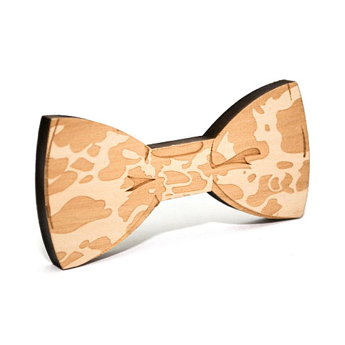 Деревяний краватка метелик з розводами GBDK-5007