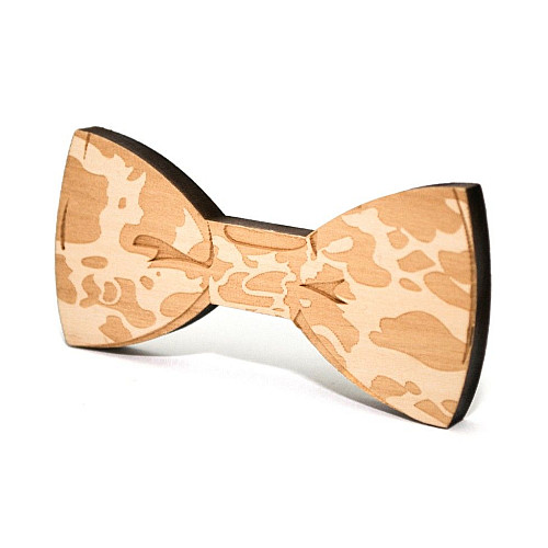 Деревяний краватка метелик з розводами GBDK-5007