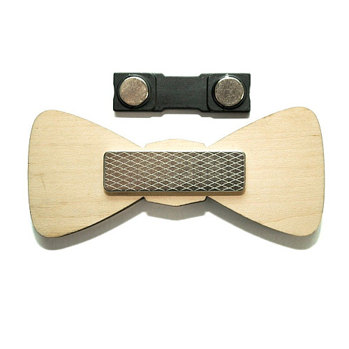 Деревяний краватка метелик з кружечками GBDK-5009