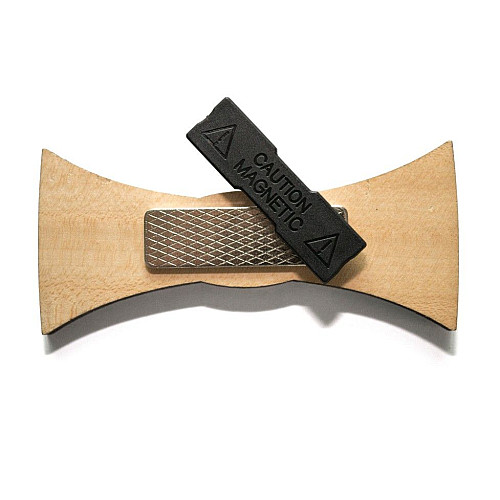 Деревяний краватка метелик з ромбіками GBDK-5010