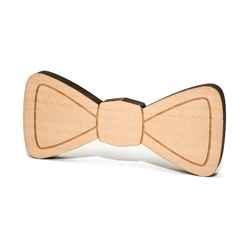 Деревянная галстук бабочка обычная GBDK-5014