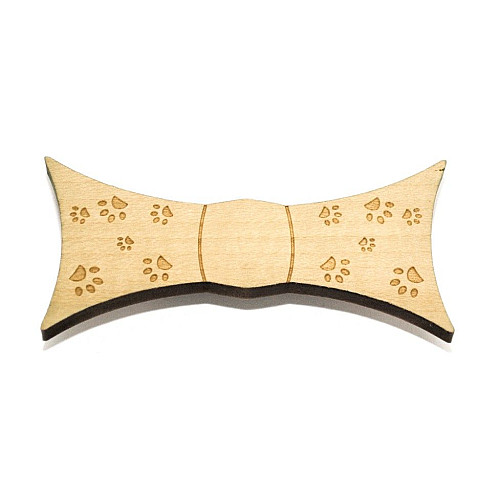 Деревянная галстук бабочка с следами GBDK-5015