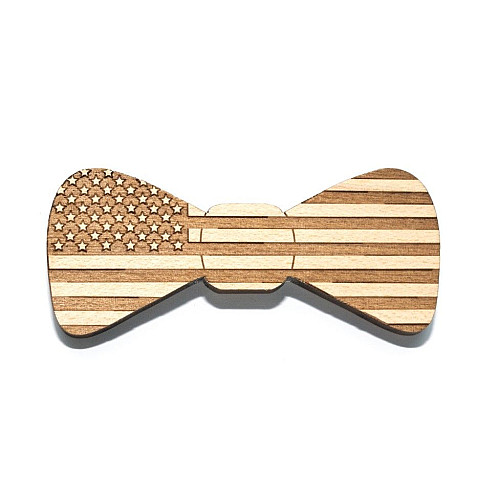 Деревяний краватка метелик американський GBDK-5019