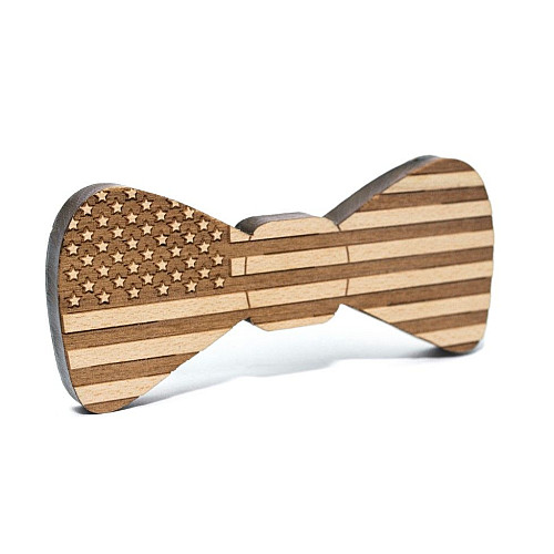 Деревяний краватка метелик американський GBDK-5019