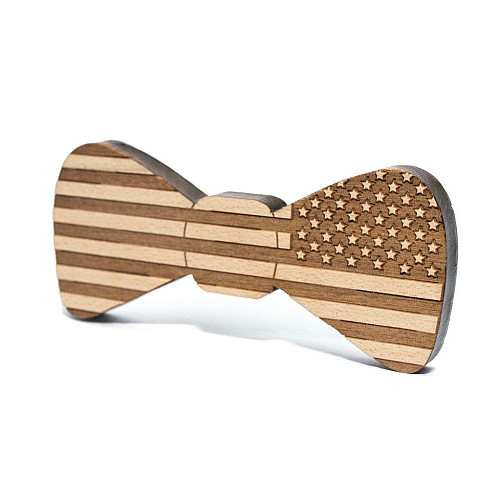 Деревяний краватка метелик американський GBDK-5019