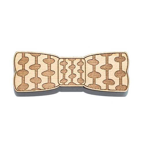 Деревяна краватка метелик з гравіруванням GBDK-5022