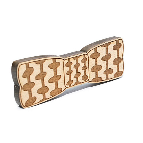 Деревяна краватка метелик з гравіруванням GBDK-5022