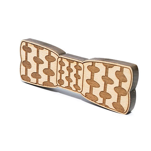 Деревяна краватка метелик з гравіруванням GBDK-5022