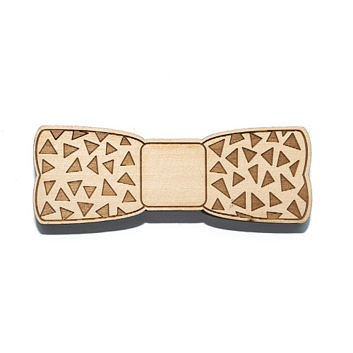 Деревяна краватка метелик Трикутники GBDK-5024