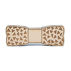 Деревяна краватка метелик Трикутники GBDK-5024