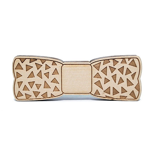 Деревяна краватка метелик Трикутники GBDK-5024