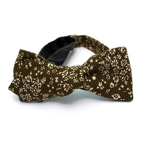 Галстук бабочка самовяз диамант хаки GBS-7415