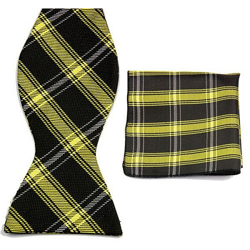 Набір чорний-зелений метелик і хустка в клітку GBZN-304