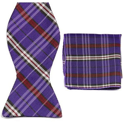 Набір аметистовий метелик і хустинка в клітку GBZN-310