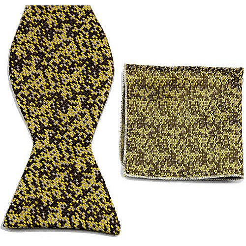 Набор золотистый бабочка и платок в точки GBZN-333