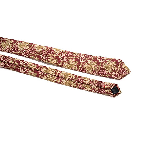 Галстук шерстяной Красный с Желтым узором GSH-1203