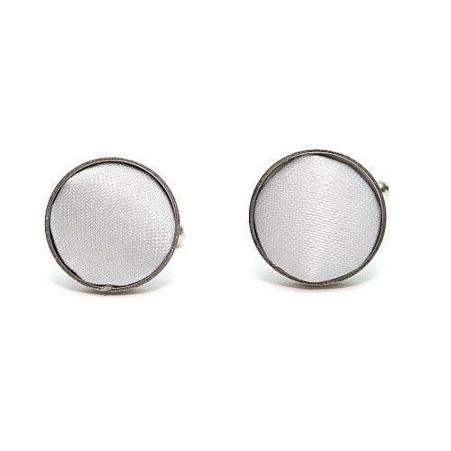 Набір білий 3в1, краватка, хустинка, запонки GZN-6309