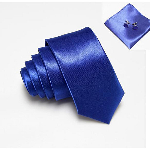 Набір Синій, краватка, хустинка, запонки GZP-3516