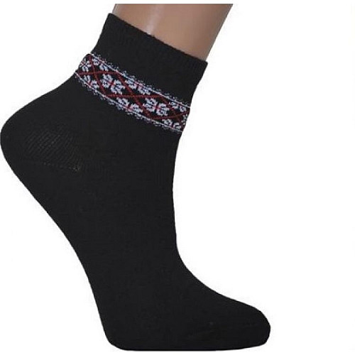 Дитячі шкарпетки Фольк Мода чорного кольору з вишиванкою LS-2403