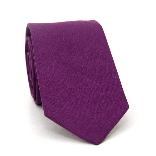 Краватка Gofin вузька матова фіолетова 5,5 см MGK-25004