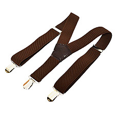 Детские Подтяжки Gofin коричневые однотонные PBD-001