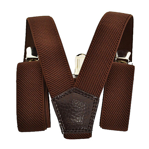 Детские Подтяжки Gofin коричневые однотонные PBD-001