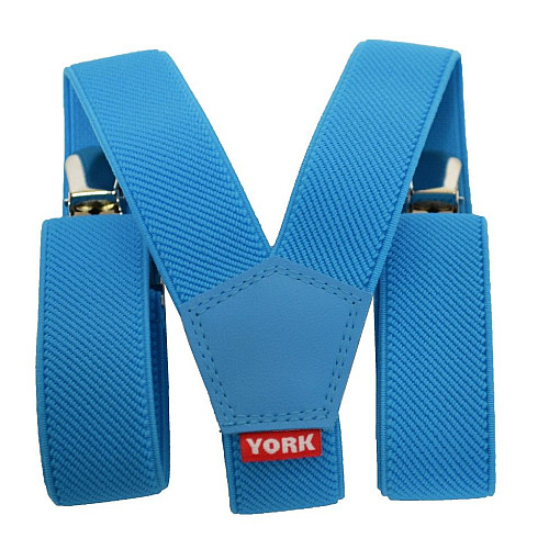 Детские Подтяжки Gofin голубые однотонные PBD-002